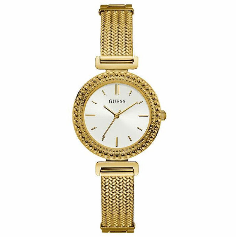 Guess Gold Analog White Dial Women’s Watch W1152L2