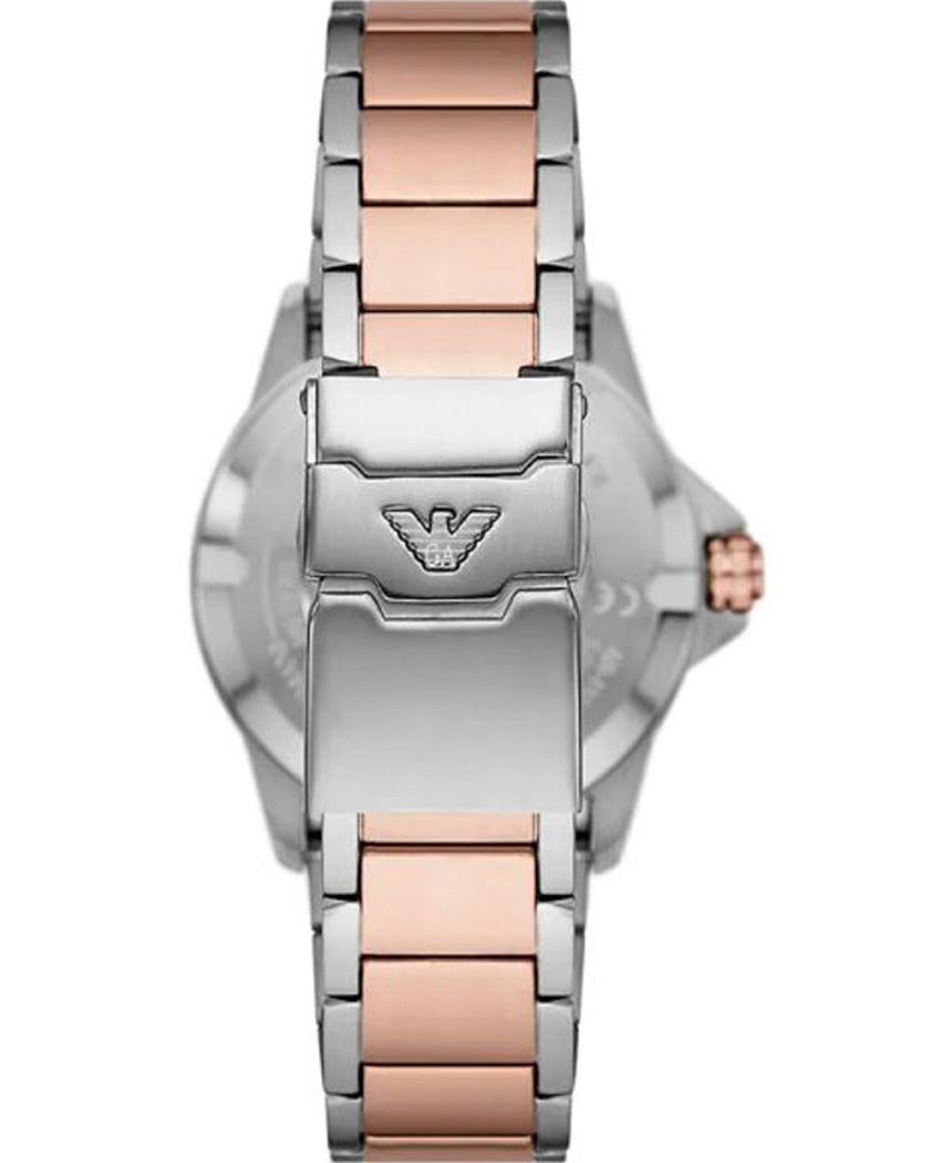 AR11591 GMT with rose gold silver and black dial with date