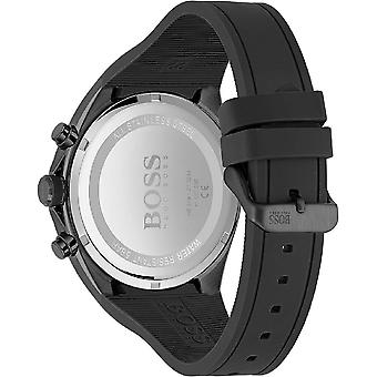 Hugo Boss Men’s Quartz Silicone Strap Black Dial 46mm Watch 1513855