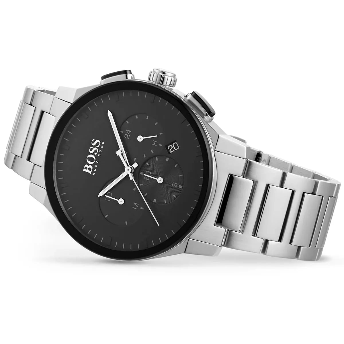 Hugo Boss Men’s Chronograph Quartz Stainless Steel Black Dial 44mm Watch 1513762