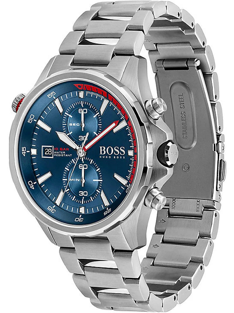 Hugo Boss Men’s Quartz Stainless Steel Blue Dial 46mm Watch 1513823