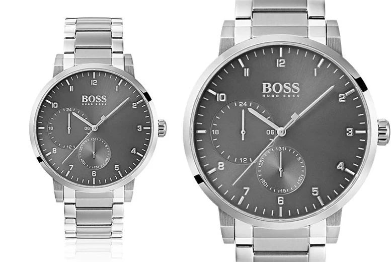 Hugo Boss Men’s Analog Stainless Steel Grey Dial 42mm Watch 1513596