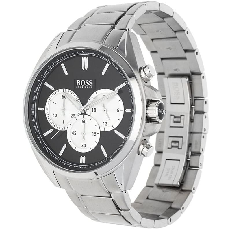 Hugo Boss Men’s Quartz Stainless Steel Black Dial Watch 1512883 45mm