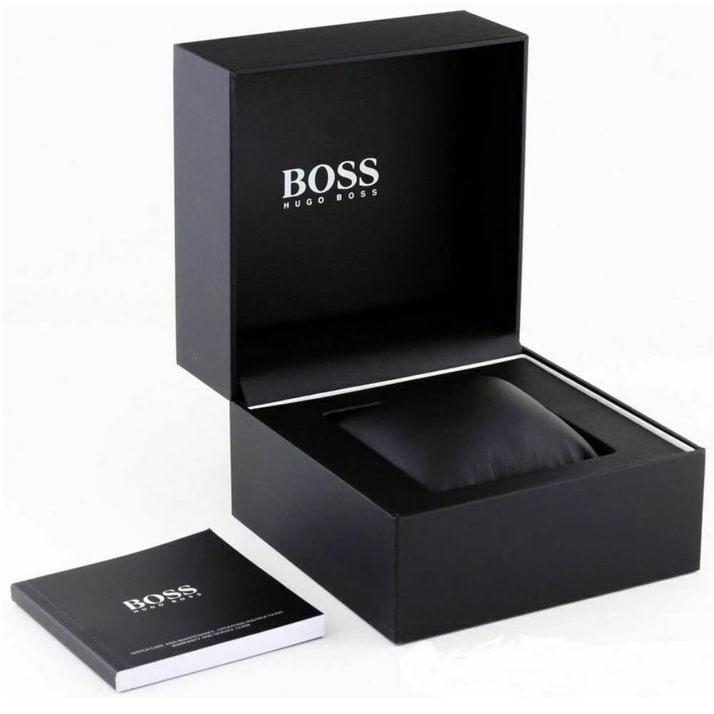 Hugo Boss Men’s Quartz Silicone Strap Black Dial 46mm Watch 1513855