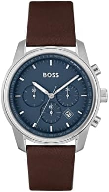 Hugo Boss Men’s Quartz Brown Leather Strap Blue Dial 42mm Watch Hugo Boss Men’s Quartz Brown Leather Strap Blue Dial 42mm Watch 1513606