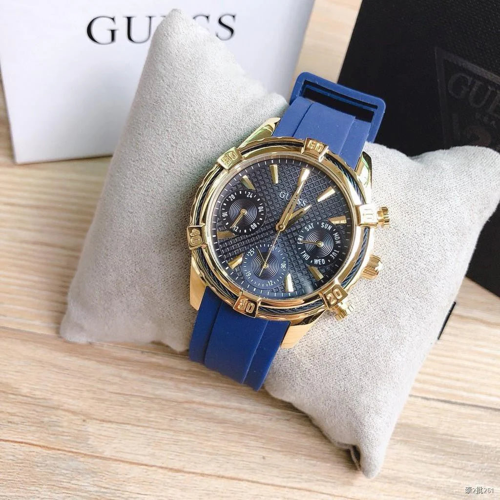 Guess Women’s Quartz Blue Silicone Strap Blue Dial 36mm Watch W0562L2