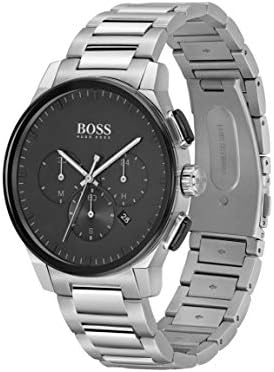 Hugo Boss Men’s Chronograph Quartz Stainless Steel Black Dial 44mm Watch 1513762