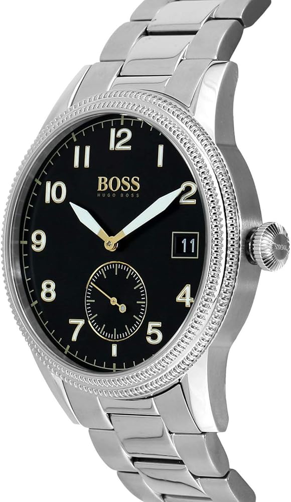 Hugo Boss Men’s Quartz Stainless Steel Black Dial 44mm Watch 1513671