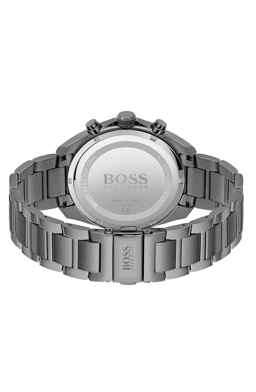 Hugo Boss Men’s Chronograph Quartz Stainless Steel Gray Dial 46mm Watch 1513858