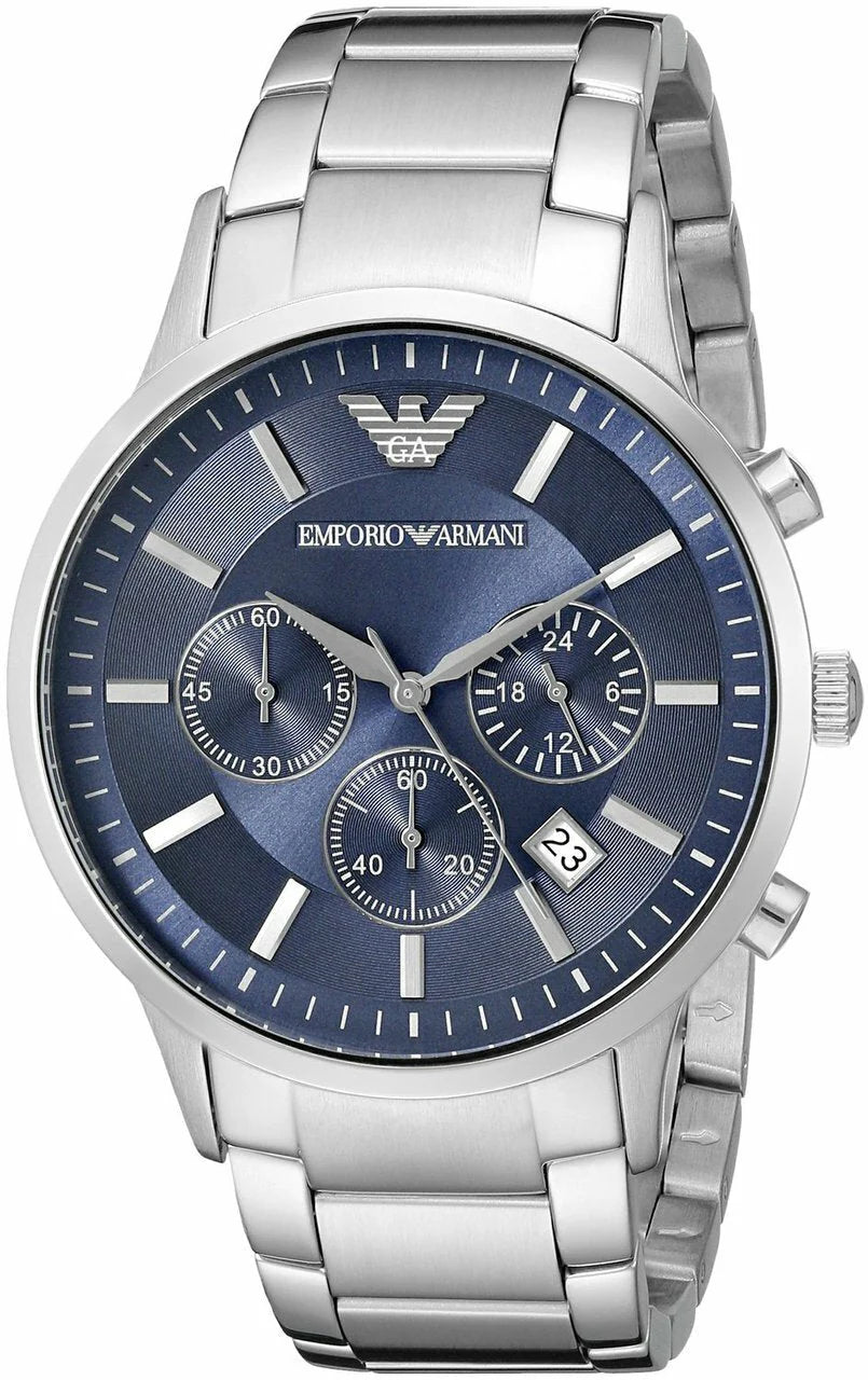 AR2448 Emporio Armani chronograph watch in blue dial 43mm