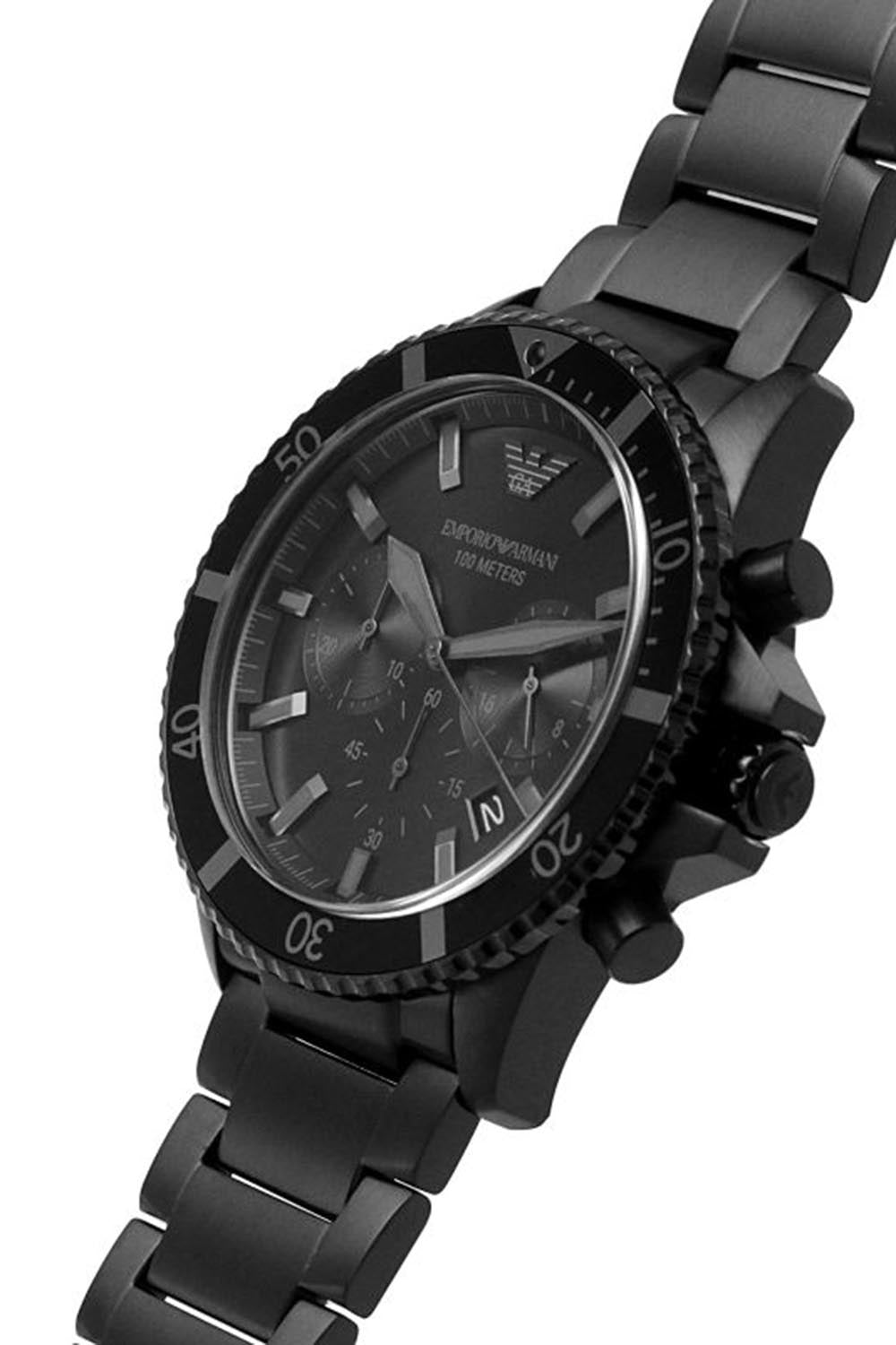 AR11363 Emporio Armani chronograph diver black dial quartz watch for gents 43mm