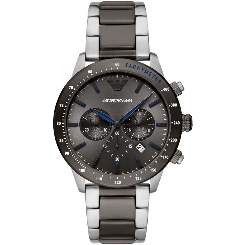 Emporio Armani Men’s Quartz Stainless Steel Grey Dial 43mm Watch AR11391