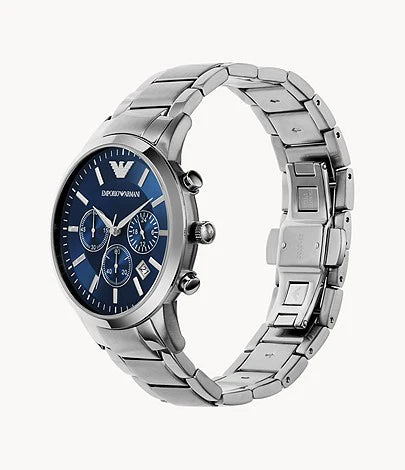 AR2448 Emporio Armani chronograph watch in blue dial 43mm