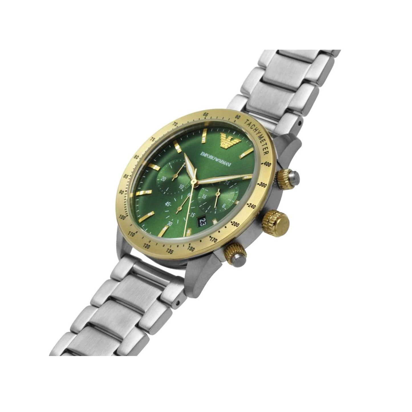 Emporio Armani Men’s Quartz Stainless Steel Green Dial 43mm Watch AR11454