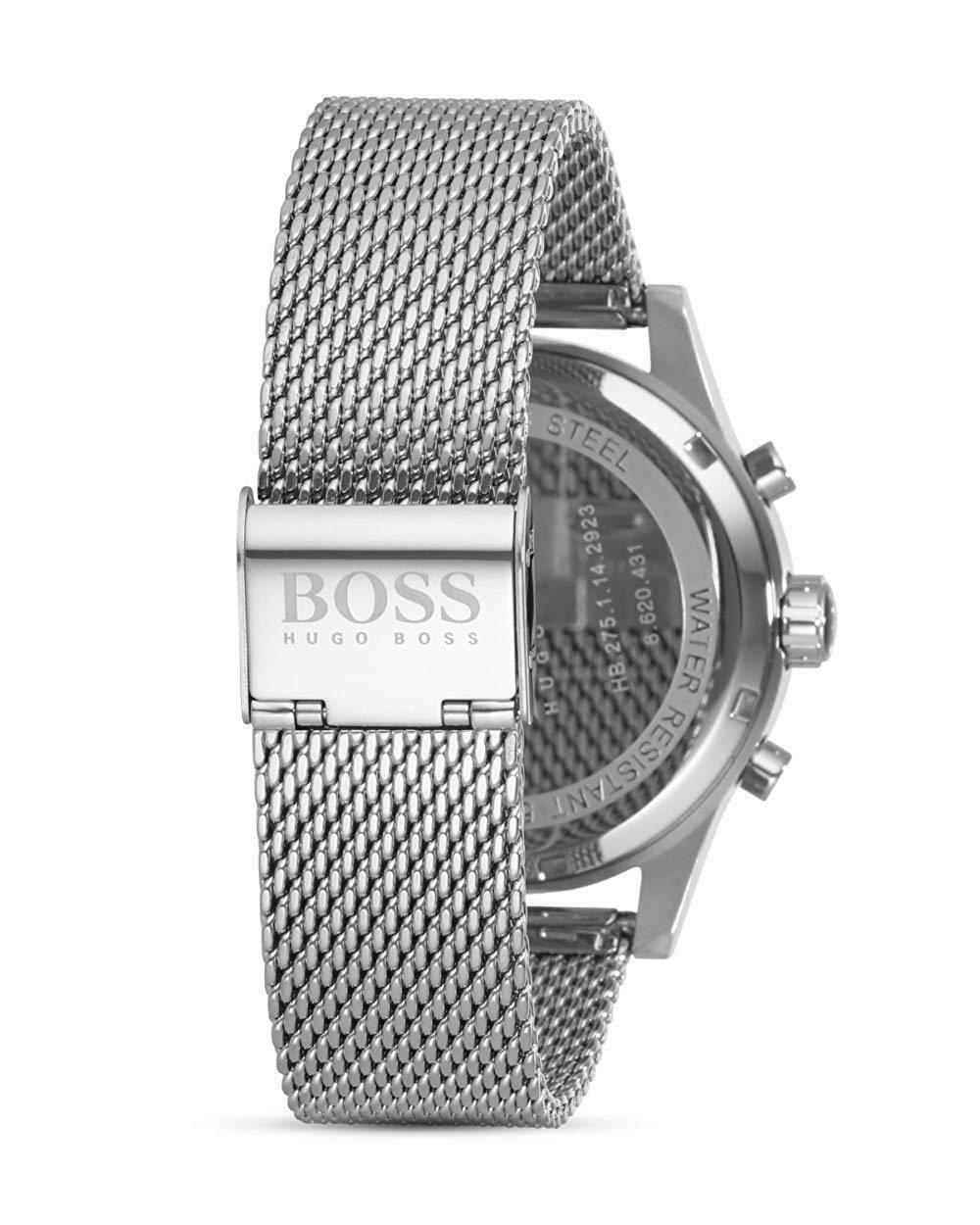 Hugo Boss Men’s Quartz Silver Stainless Steel Grey Dial 40mm Watch 1513440