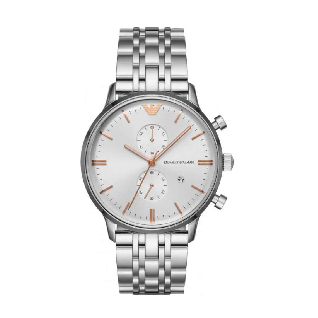 AR1933 Emporio Armani white dial  and stainless steel 43mm