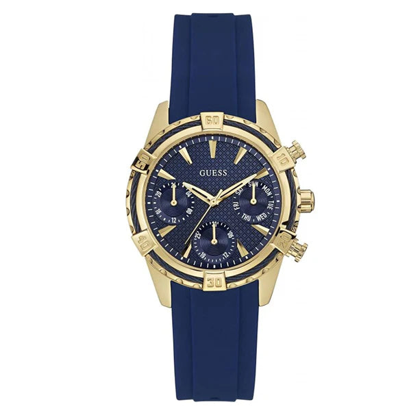 Guess Women’s Quartz Blue Silicone Strap Blue Dial 36mm Watch W0562L2