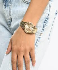 Guess Women’s Quartz Gold Stainless Steel Gold Dial 36mm Watch GW0033L2