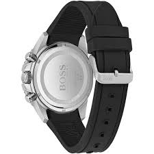 Hugo Boss Men’s Quartz Black Silicone Strap Black Dial 46mm Watch 1513912