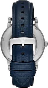 Orignal Emporio Armani Man Automatic Leather Belt Blue Dial 43MM Watch AR60030