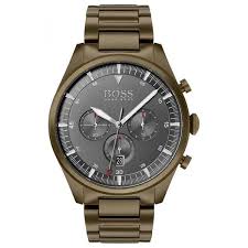 Hugo Boss Mens Quartz Stainless Steel Grey Dial 44MM Watch 1513715