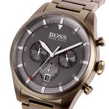 Hugo Boss Mens Quartz Stainless Steel Grey Dial 44MM Watch 1513715