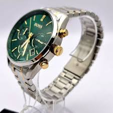 Hugo Boss Menz Quarterz Stainless Steel Green Dial 44MM Watch 1513878