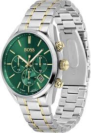 Hugo Boss Menz Quarterz Stainless Steel Green Dial 44MM Watch 1513878