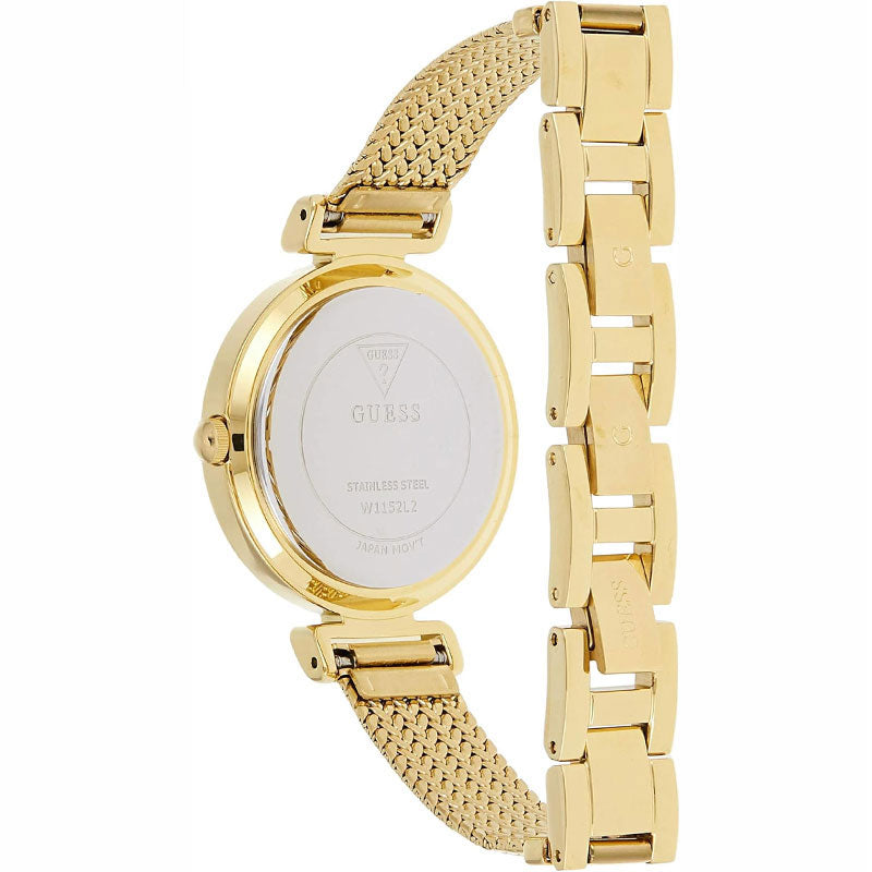 Guess Gold Analog White Dial Women’s Watch W1152L2