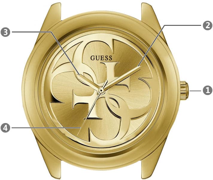 Guess Women’s Quartz Stainless Steel Gold Dial 40mm Watch W1082L2