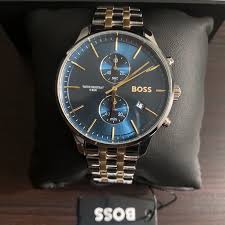 Hugo Boss Men’s Quartz Two-tone Stainless Steel Blue Dial 42mm Watch 1513976