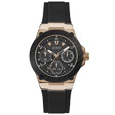 Guess Women’s Quartz Black Silicone Strap Black Dial 39mm Watch Guess Women’s Quartz Black Silicone Strap Black Dial 39mm Watch W1094L6