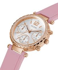 Guess Women’s Quartz Pink Silicone Strap Silver Dial 37mm Watch GW0113L4