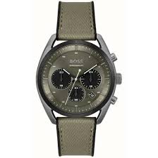 Hugo Boss Men’s Quartz Grey Leather Strap Gold Dial 44mm Watch 1513603