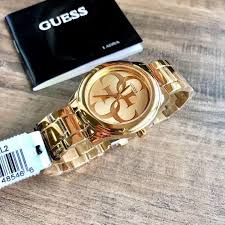 Guess Women’s Quartz Stainless Steel Gold Dial 40mm Watch W1082L2