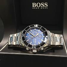 Hugo Boss Menz Quartz Chronograph Stainless Steel 44MM Blue Dial Watch 1513705