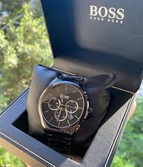 Hugo Boss Menz  Chronograph Quartz  Stainless Steel Black Dial 46MM Watch 1513365