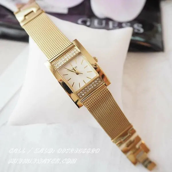 Guess Women’s Quartz Gold Stainless Steel Gold Dial 25mm Watch W0127L2