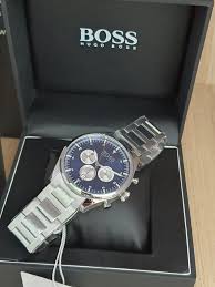 Hugo Boss Men’s Chronograph Quartz Stainless Steel Blue Dial 43mm Watch 1513779