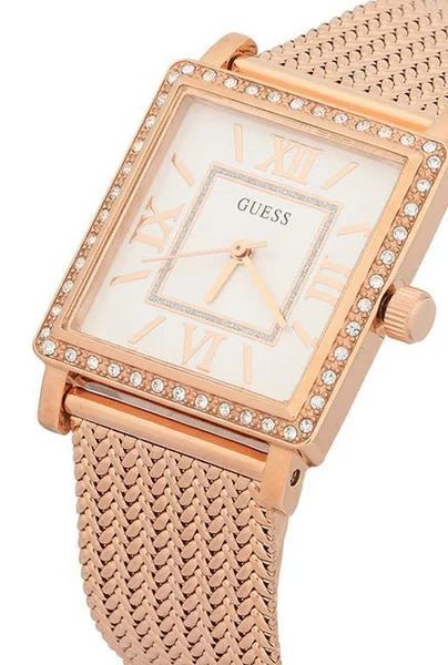 GUESS ANALOG WHITE DIAL WOMEN'S WATCH W0826L3