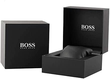 Hugo Boss Men’s Quartz White Silicone Strap Black Dial 45mm Watch 1513966