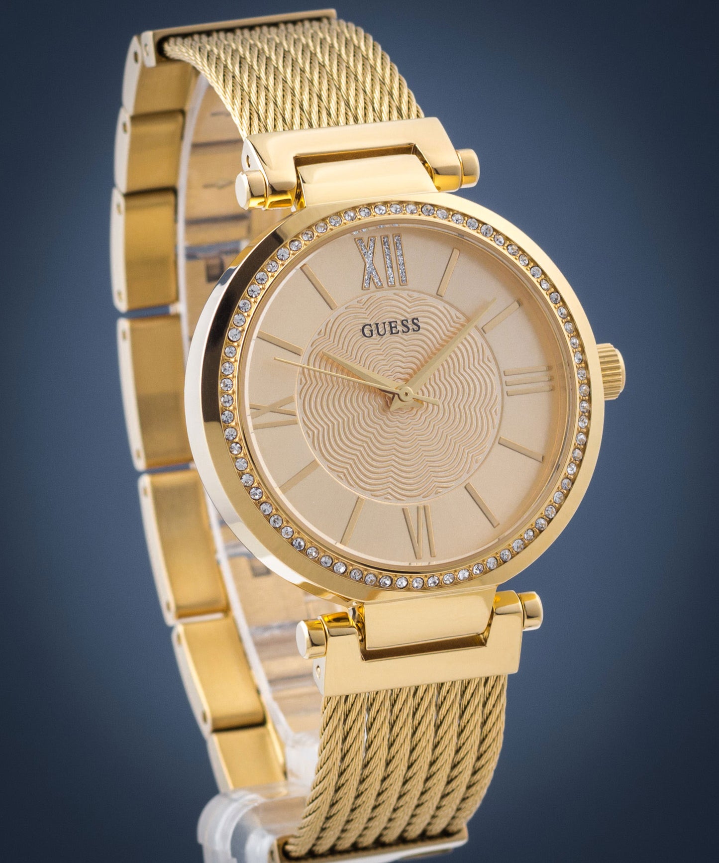 Guess Soho Gold Stainless Steel Gold Dial Quartz Watch for Ladies - W0638L2